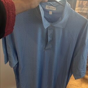 Peter Millar Sky Blue Geometric Polo